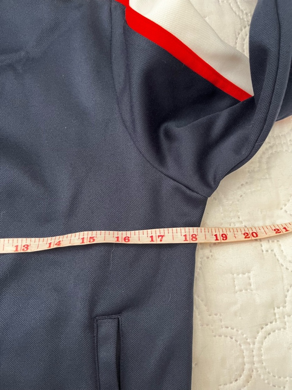 Tory Sport Navy Track Suit Set Jacket & Cropped Wide Leg Pants M - Picture 5 of 17